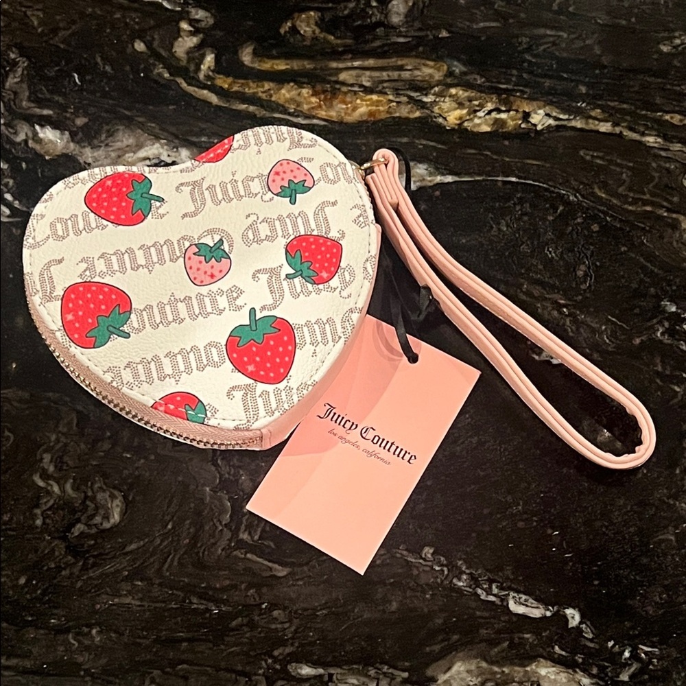 Juicy Couture Pink and Cream Heart Wristlet - Picture 7 of 7